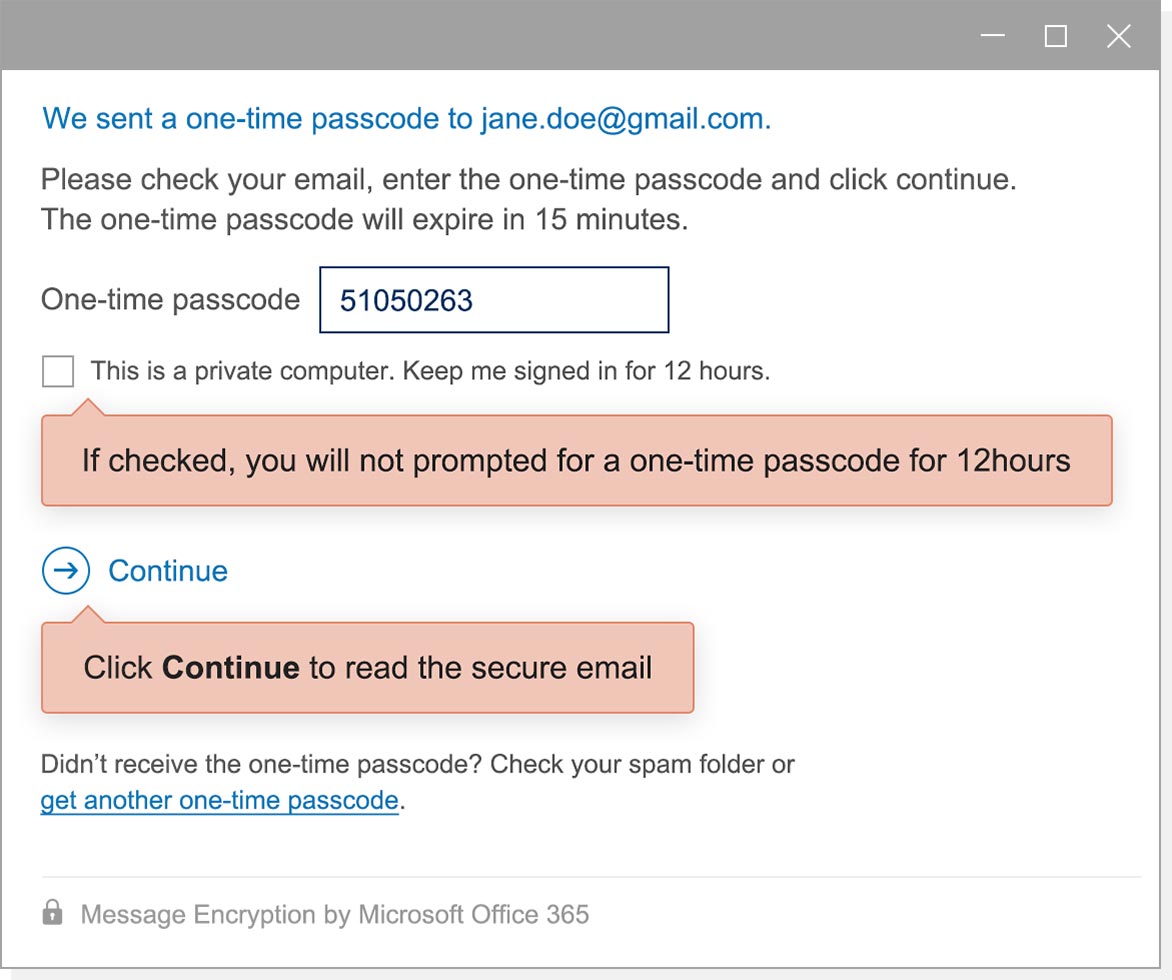 Secure messaging Step 4